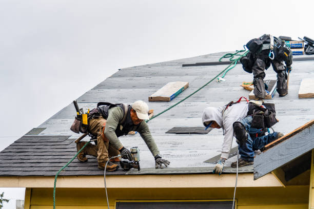 Professional Roofing technician working in New Church, VA